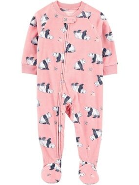 Carter's Pink Panda Footed One-Piece Pajama